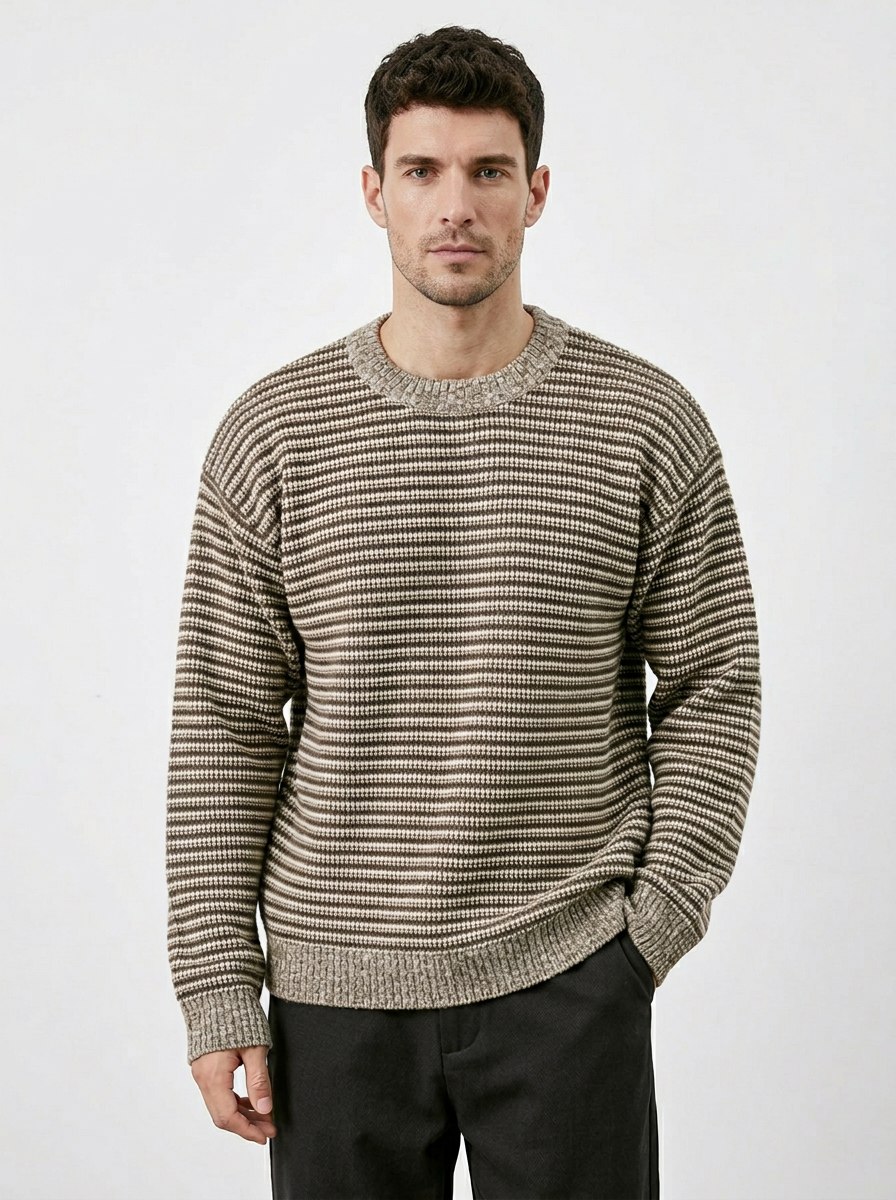 Men's Sweater Striped Crewneck | Casual