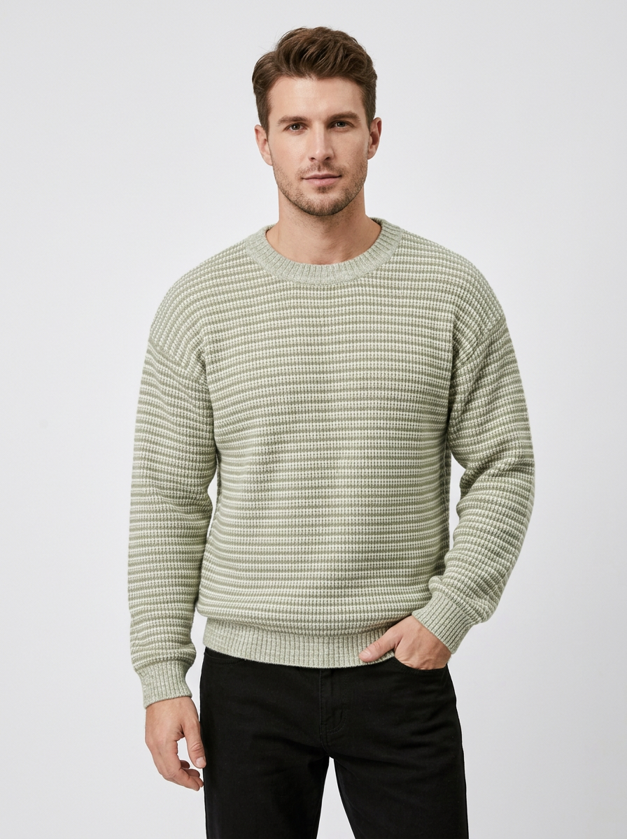 Men's Sweater Striped Crewneck | Casual
