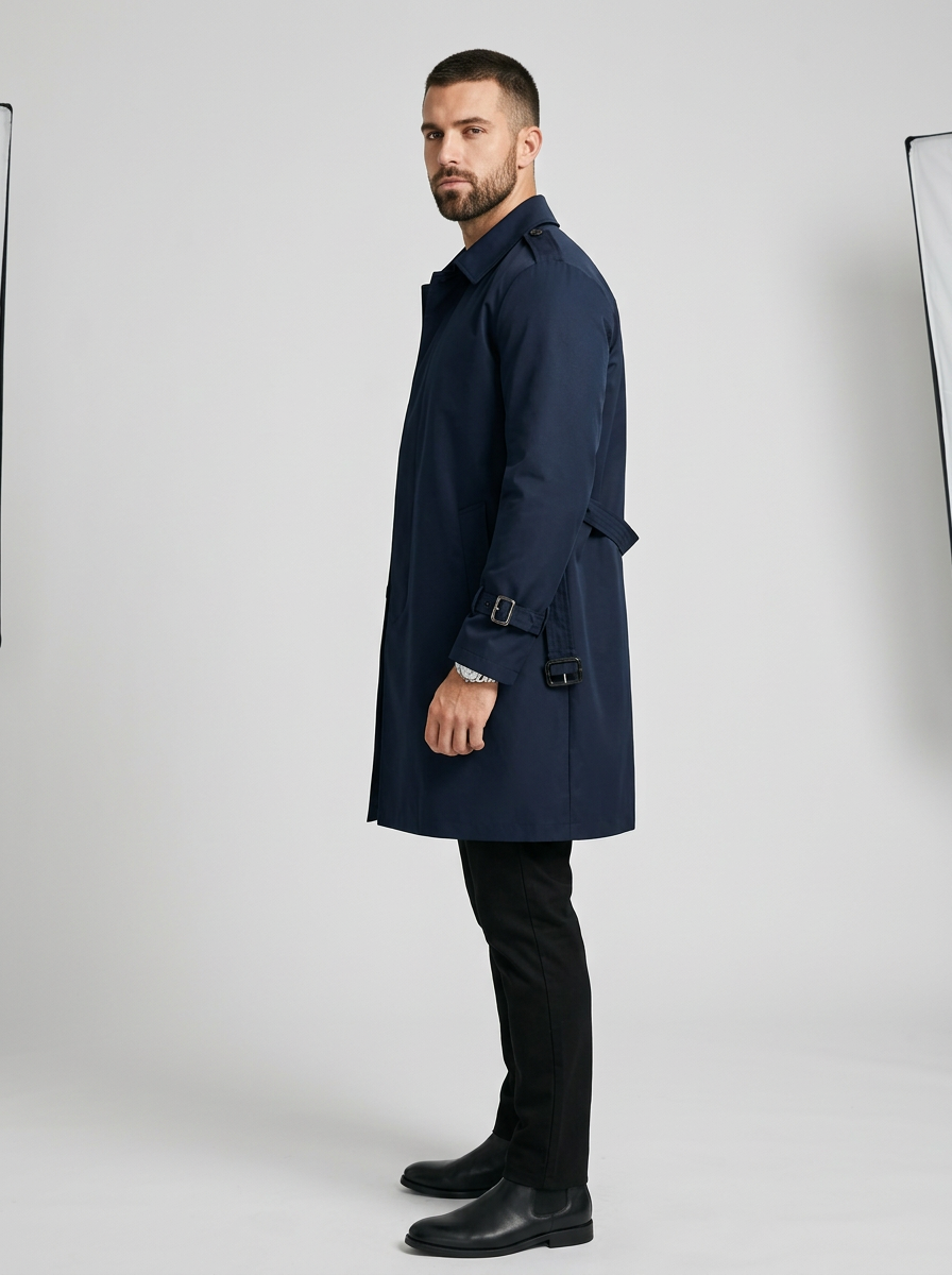 Men's Trench Coat Double Breasted Belted | Classic