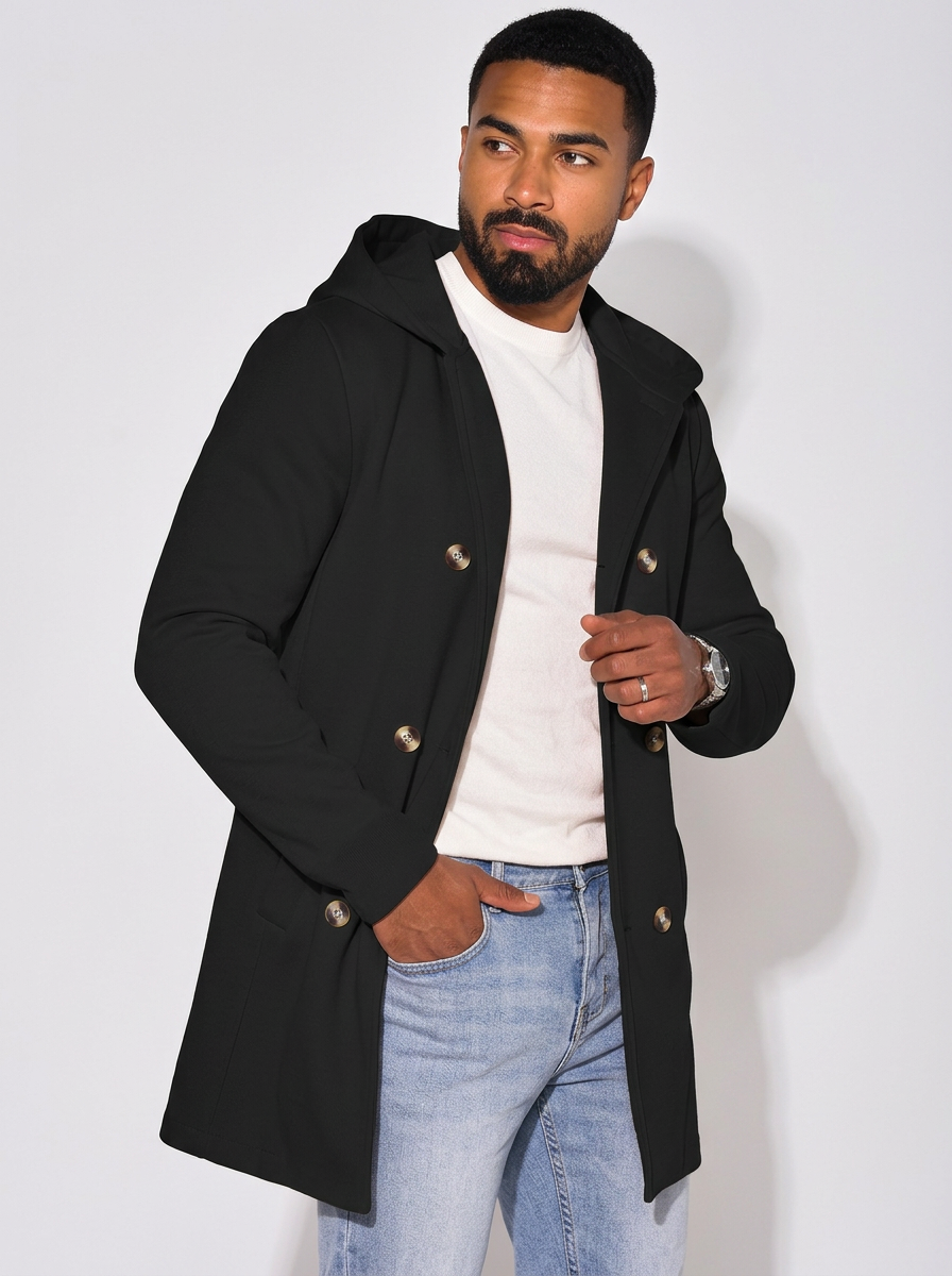 Men's Trench Coat Hooded | Longline