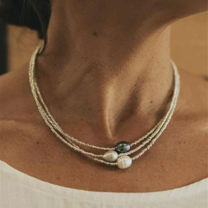 Lenora | Women's Vintage Layered Pearl Necklace
