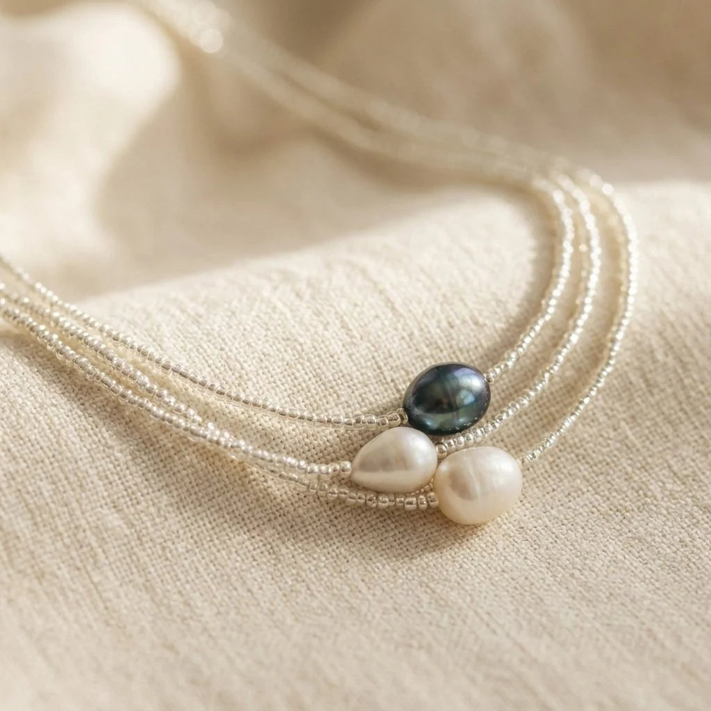 Lenora | Women's Vintage Layered Pearl Necklace