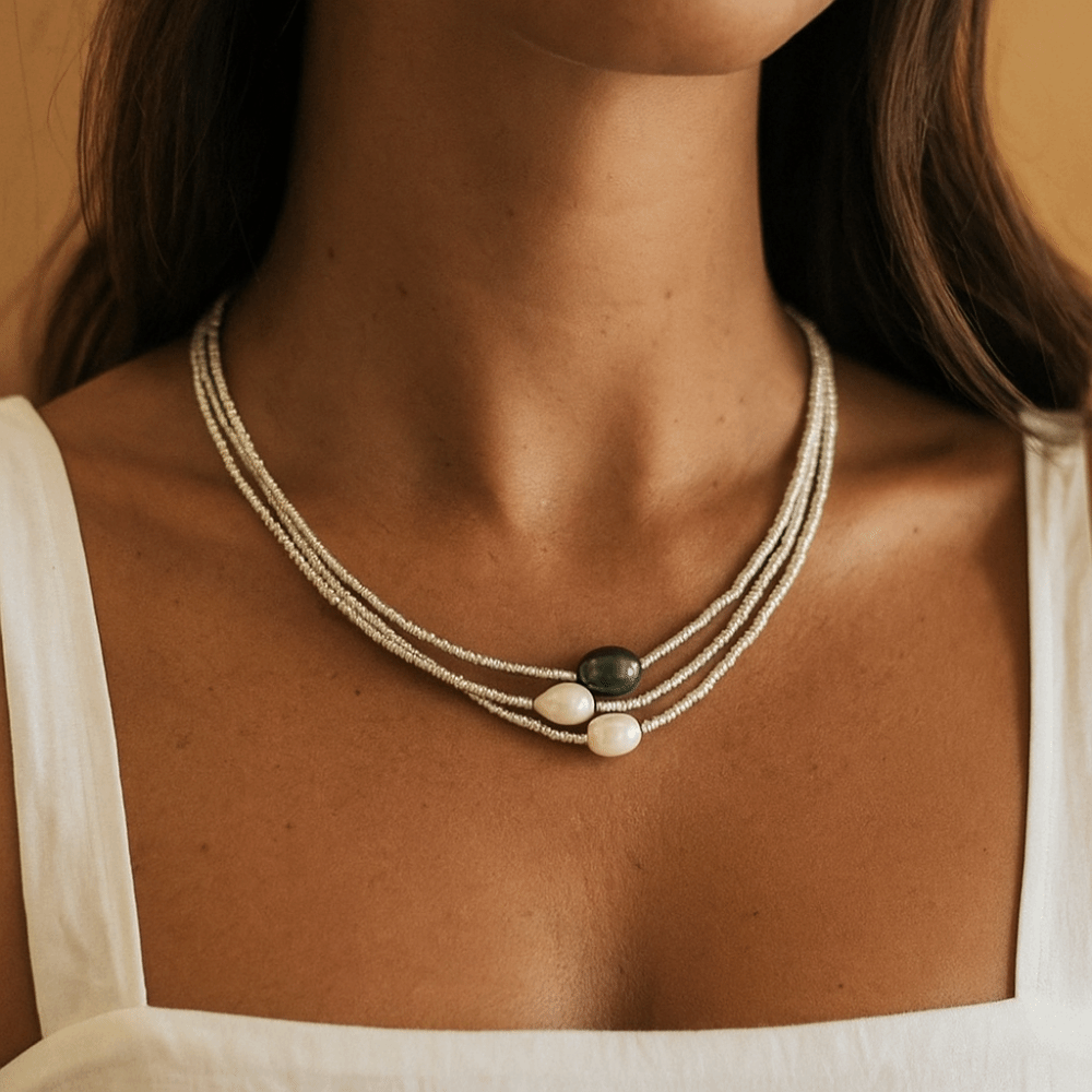Lenora | Women's Vintage Layered Pearl Necklace