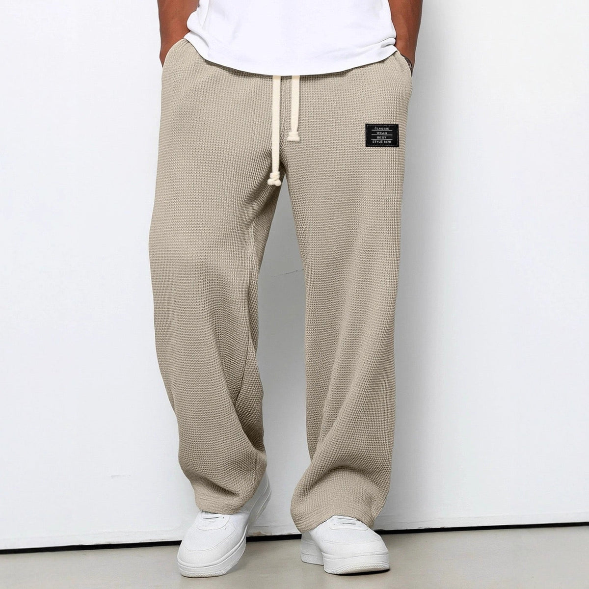 Peter | Men's Relaxed Straight-Leg Pants with Adjustable Waist