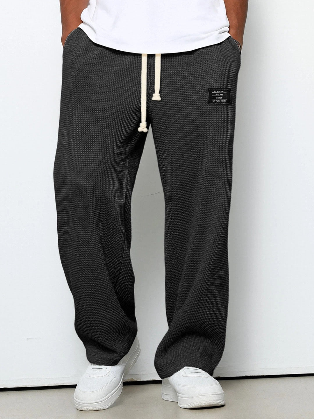 Peter | Men's Relaxed Straight-Leg Pants with Adjustable Waist