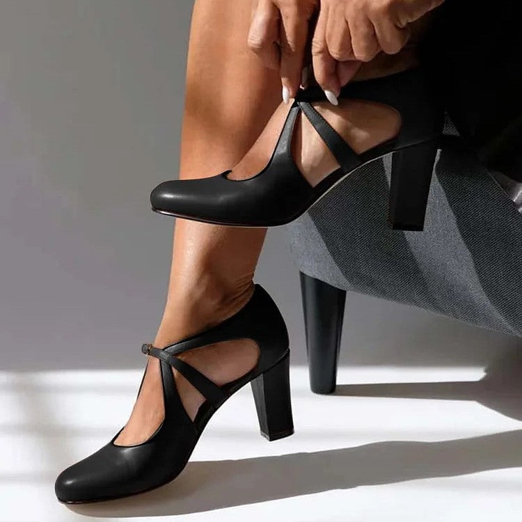 Poppy | Women's Strap Heels with Block Heel