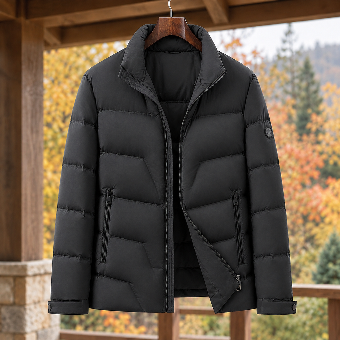 Owen | Men's Quilted Stand-Collar Puffer Jacket