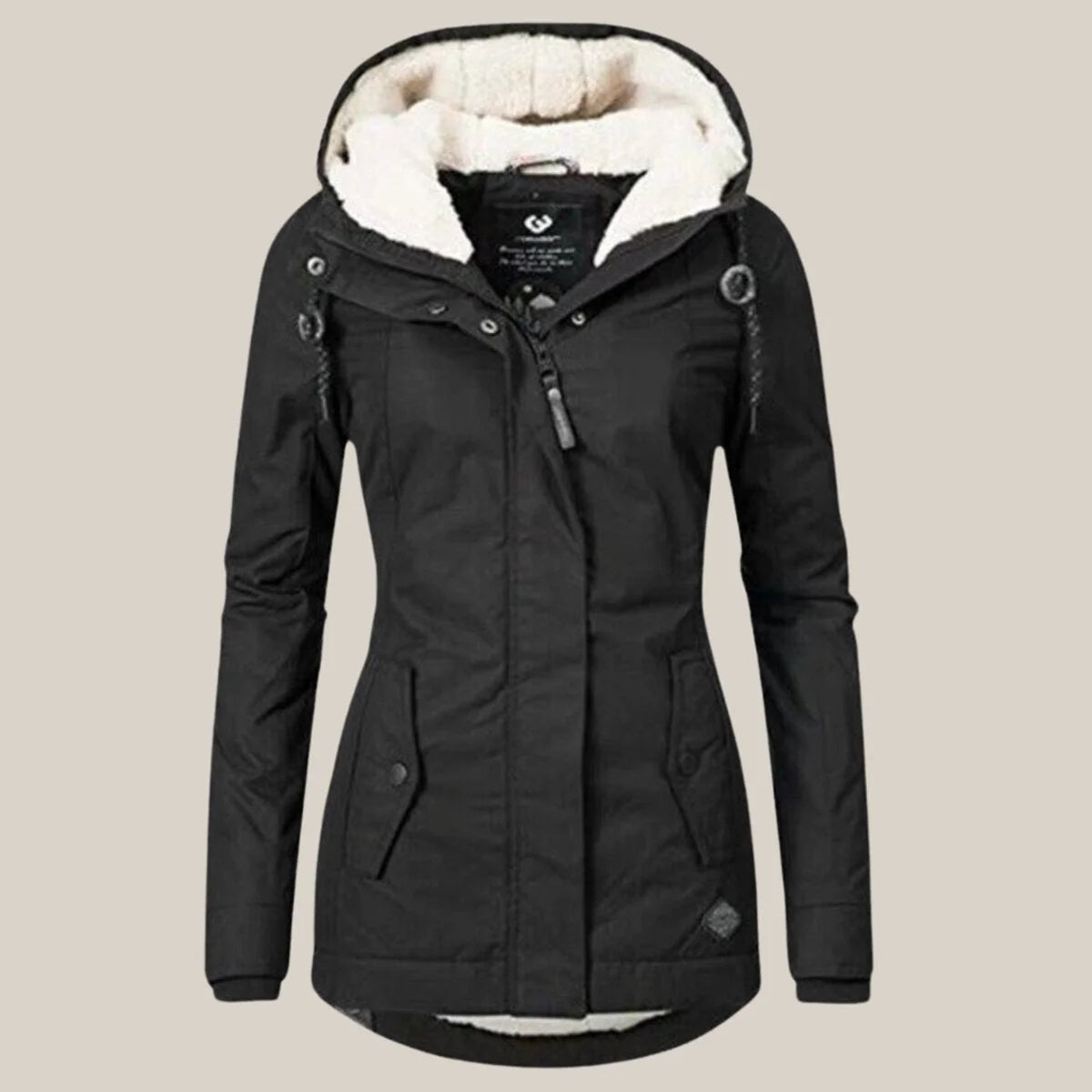 Charlotte | Women's Hooded Winter Parka Jacket with Soft-Lined Interior and Zip Front