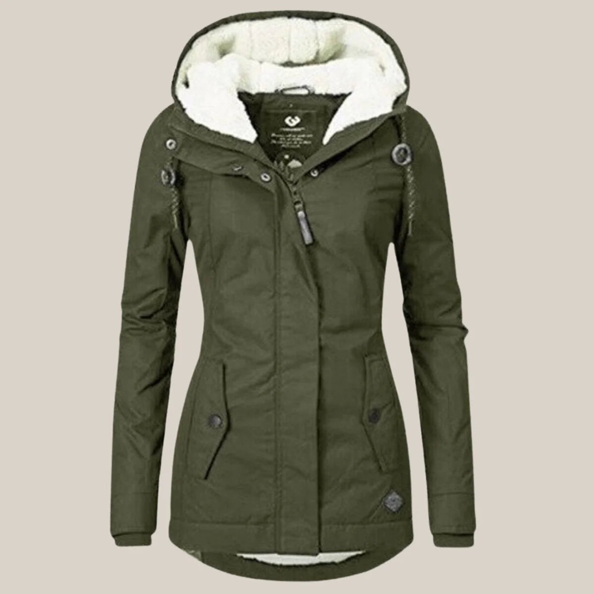 Charlotte | Women's Hooded Winter Parka Jacket with Soft-Lined Interior and Zip Front