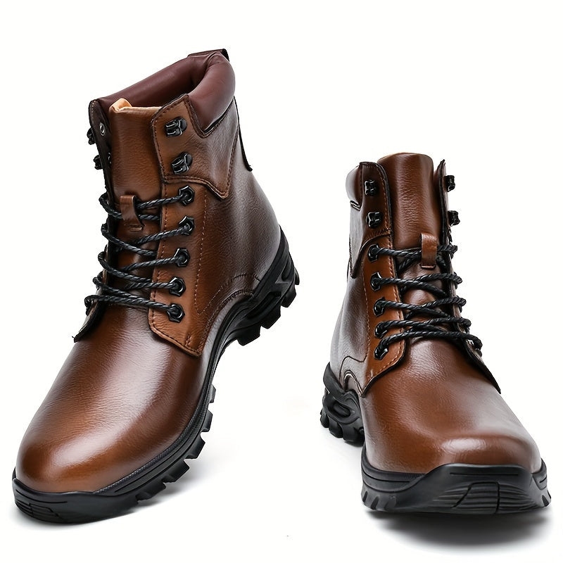 Samuel | Men's Rugged Lace-Up Boots with Mid-Top Design