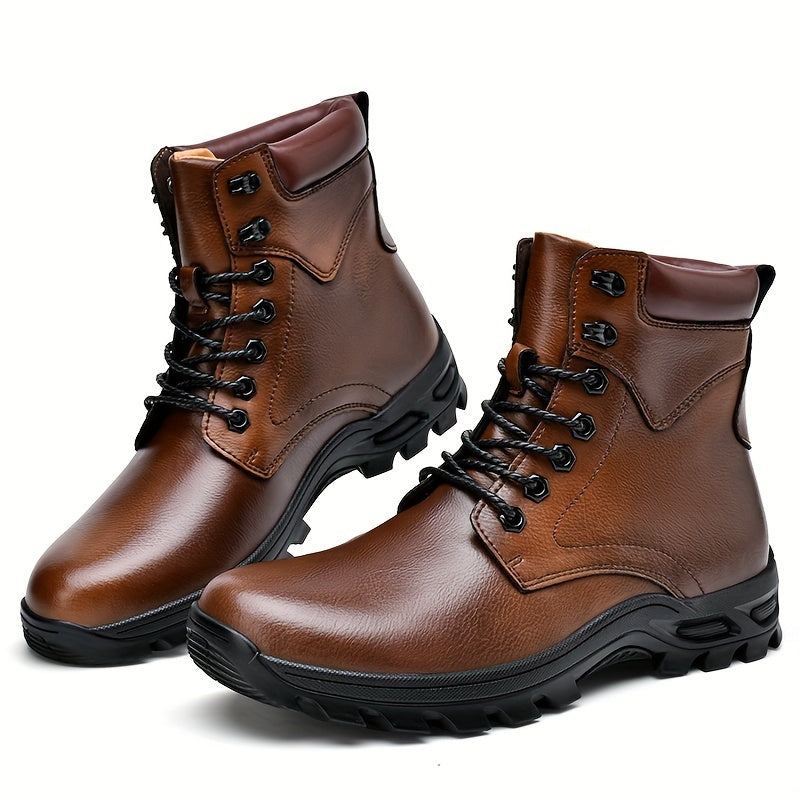Samuel | Men's Rugged Lace-Up Boots with Mid-Top Design