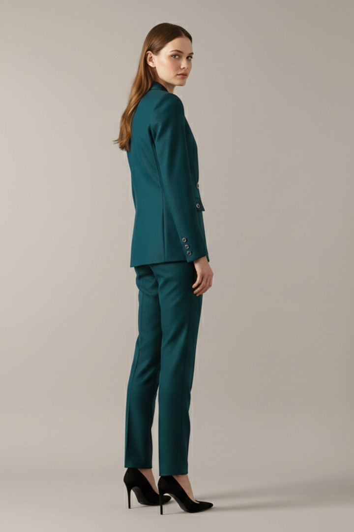Simone | Women's Single-Button Blazer and Straight-Leg Pants Suit