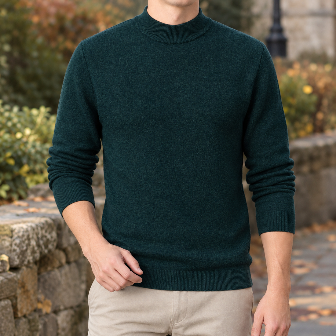 Miles | Men's Slim-Fit Mock Neck Sweater
