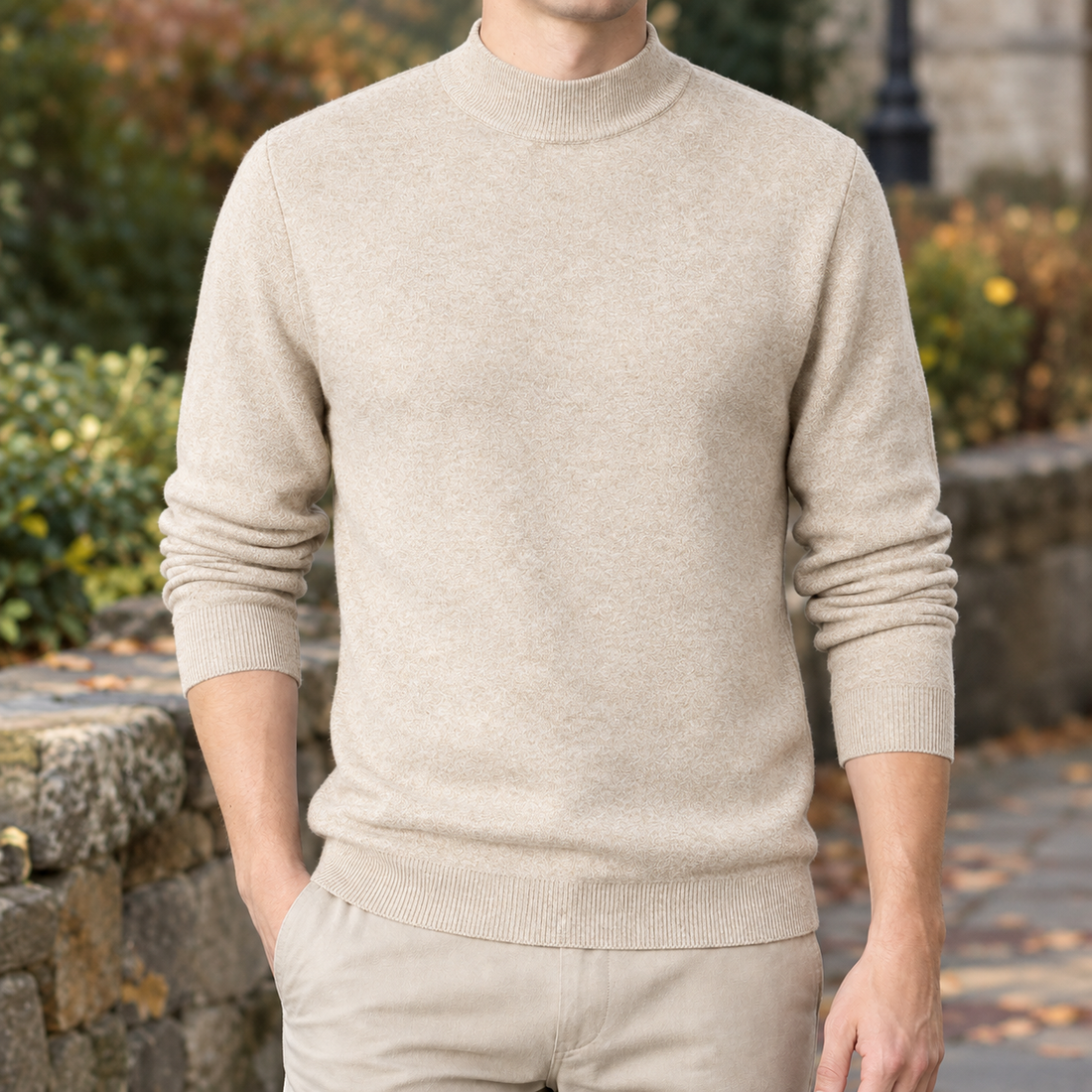 Miles | Men's Slim-Fit Mock Neck Sweater