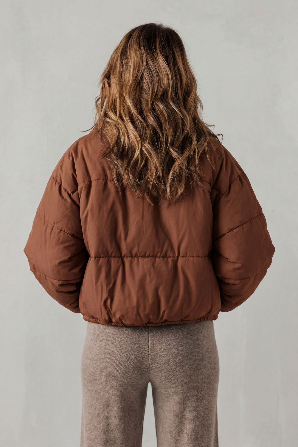 Trixie | Women's Cropped Hooded Puffer Jacket with Drawstring Hem