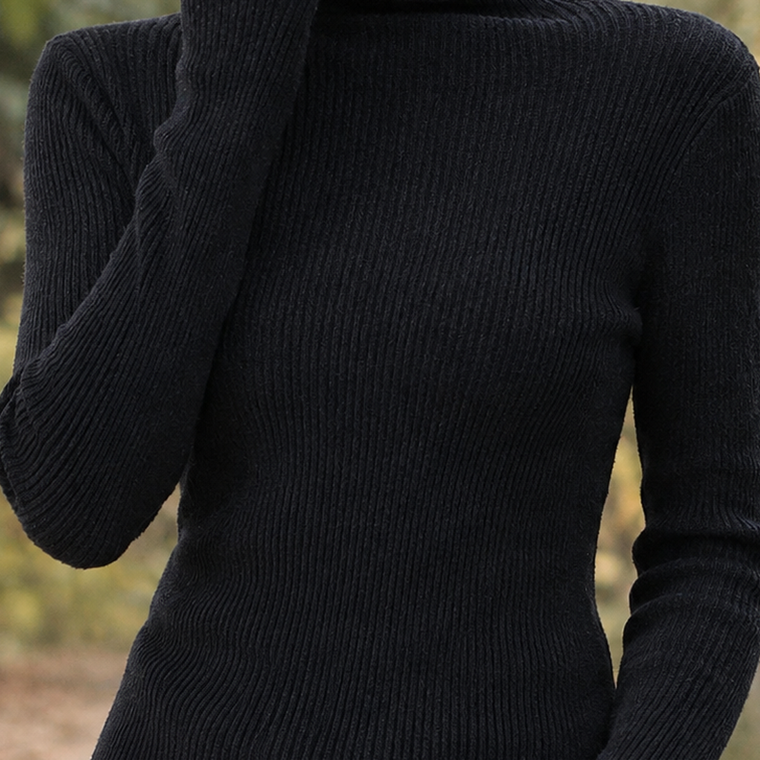 Sylvia | Women's Fitted Ribbed Turtleneck Sweater
