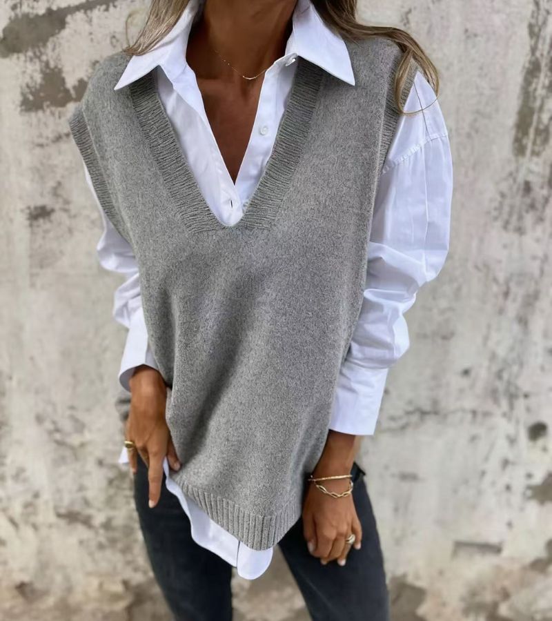 Maeve | Women's V-Neck Knit Sweater Vest