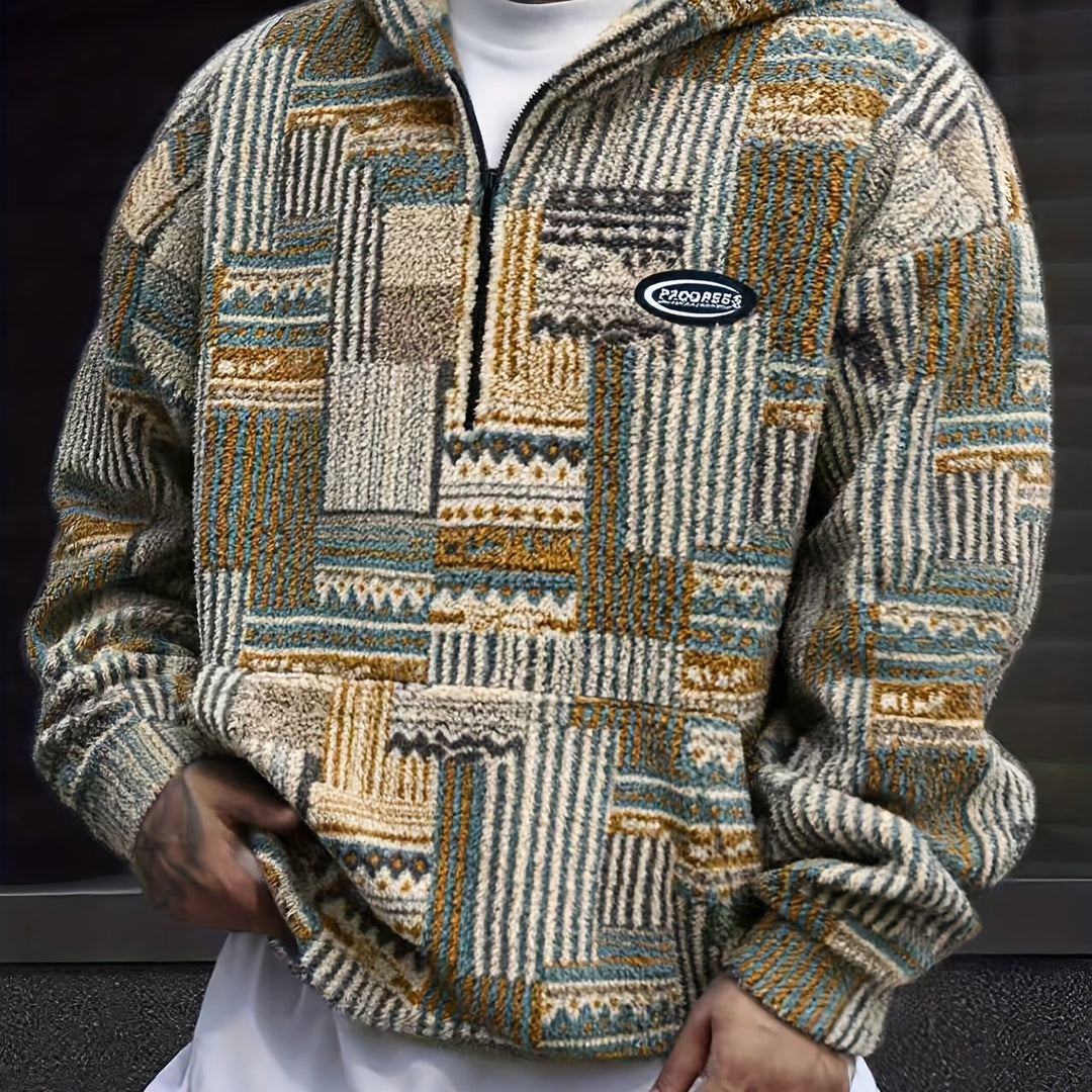 Victor | Men's Patterned Quarter-Zip Pullover