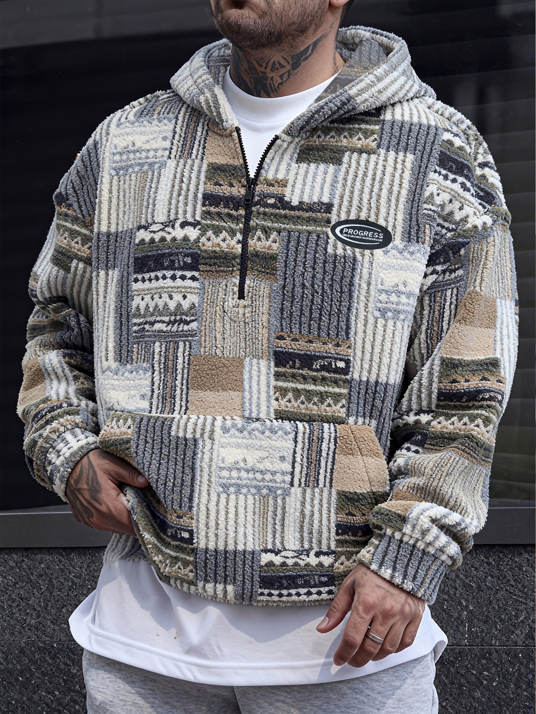 Victor | Men's Patterned Quarter-Zip Pullover
