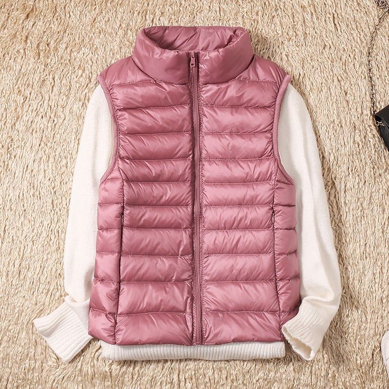 Viremont | Women's Padded Gilet with Stand Collar and Zip Front