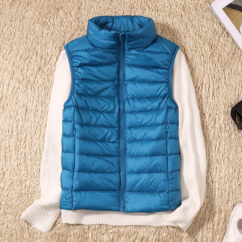 Viremont | Women's Padded Gilet with Stand Collar and Zip Front