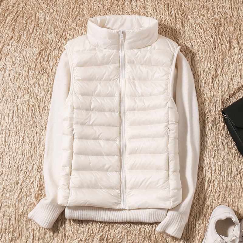 Viremont | Women's Padded Gilet with Stand Collar and Zip Front