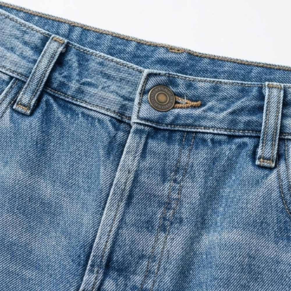 Megan | Women's High-Waisted Cropped Straight-Leg Jeans with Frayed Hem
