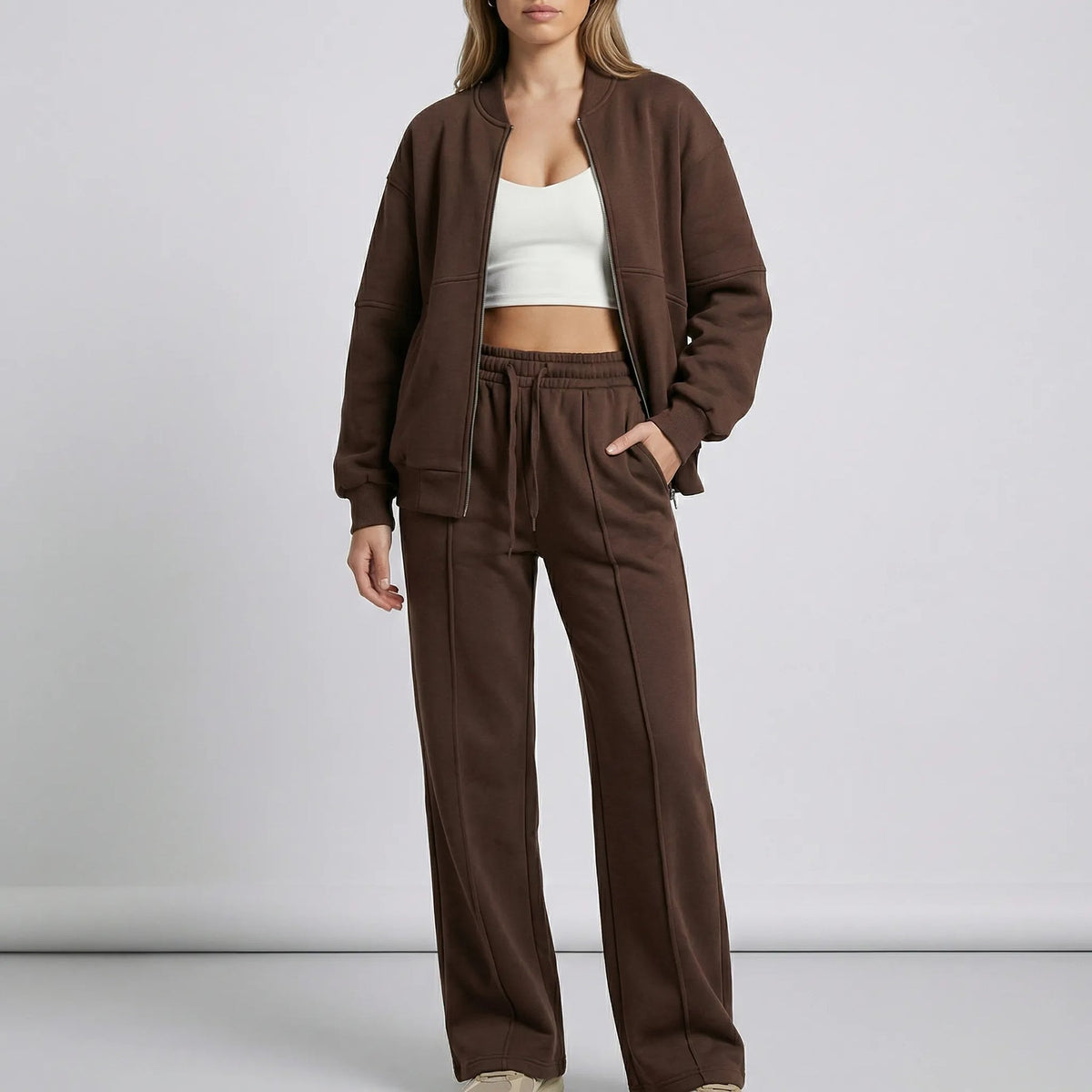 Erin | Women's Relaxed Zip-Up Tracksuit Set