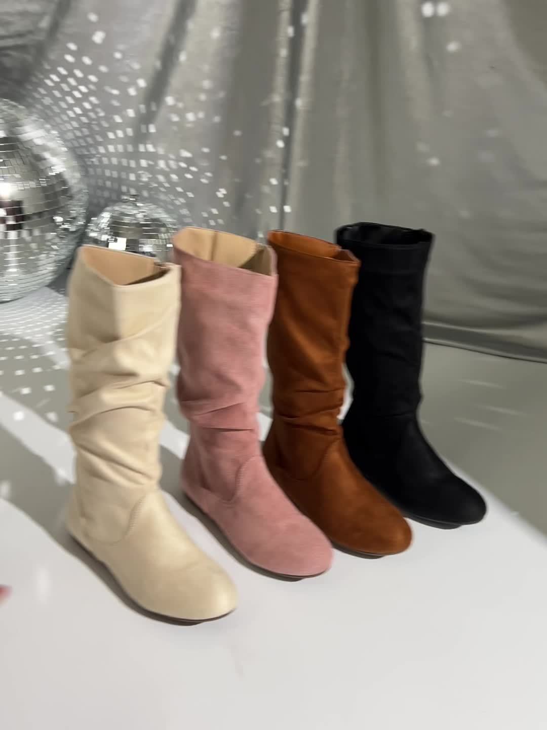Zoey | Women's Slouched Mid-Calf Boots with Low Heel