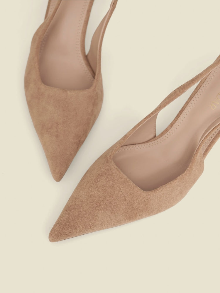 Lauren | Women's Pointed-Toe Slingback Pumps with Slim Stiletto Heels