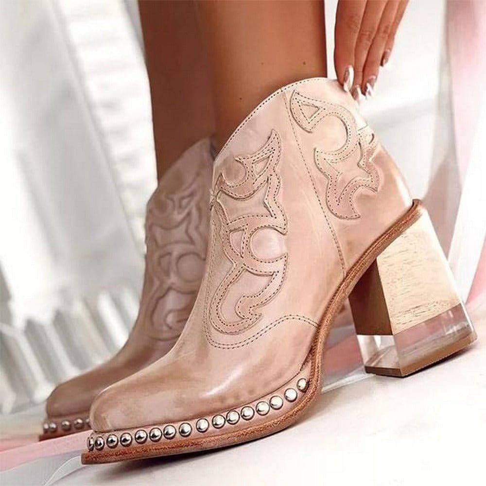 Nerissa | Women's Embroidered Western Ankle Boots