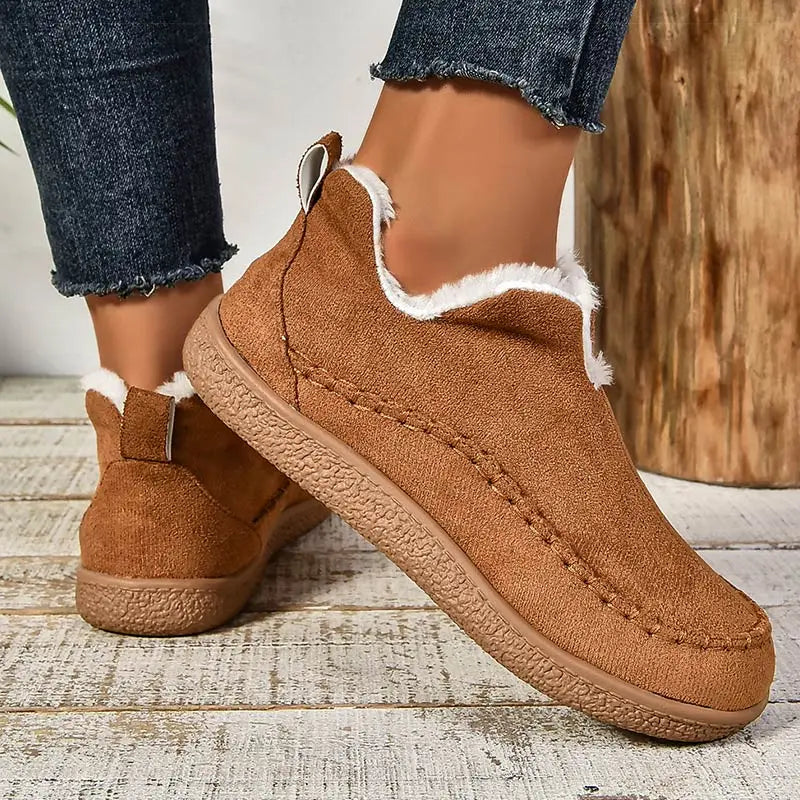 Harriet | Women's Pull-On Winter Ankle Boots with Contrast Trim