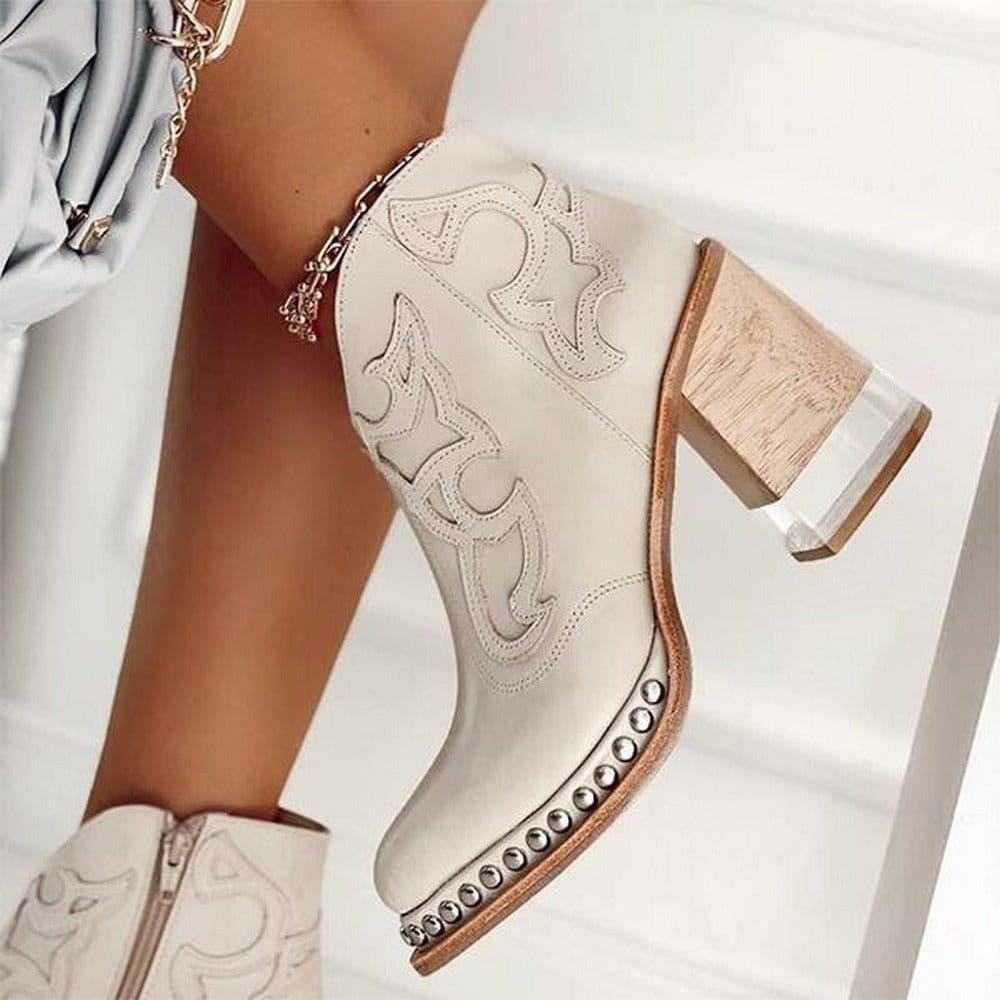 Nerissa | Women's Embroidered Western Ankle Boots