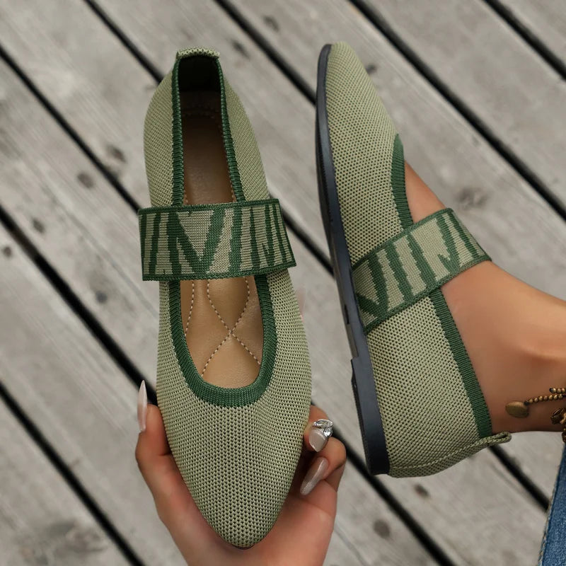 Beatrix | Women's Patterned-Strap Mary Jane Flats