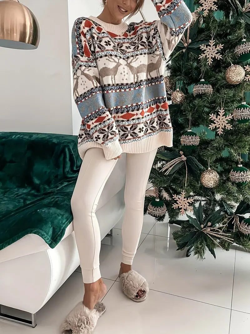Imogen | Women's Fair Isle Reindeer Christmas Sweater