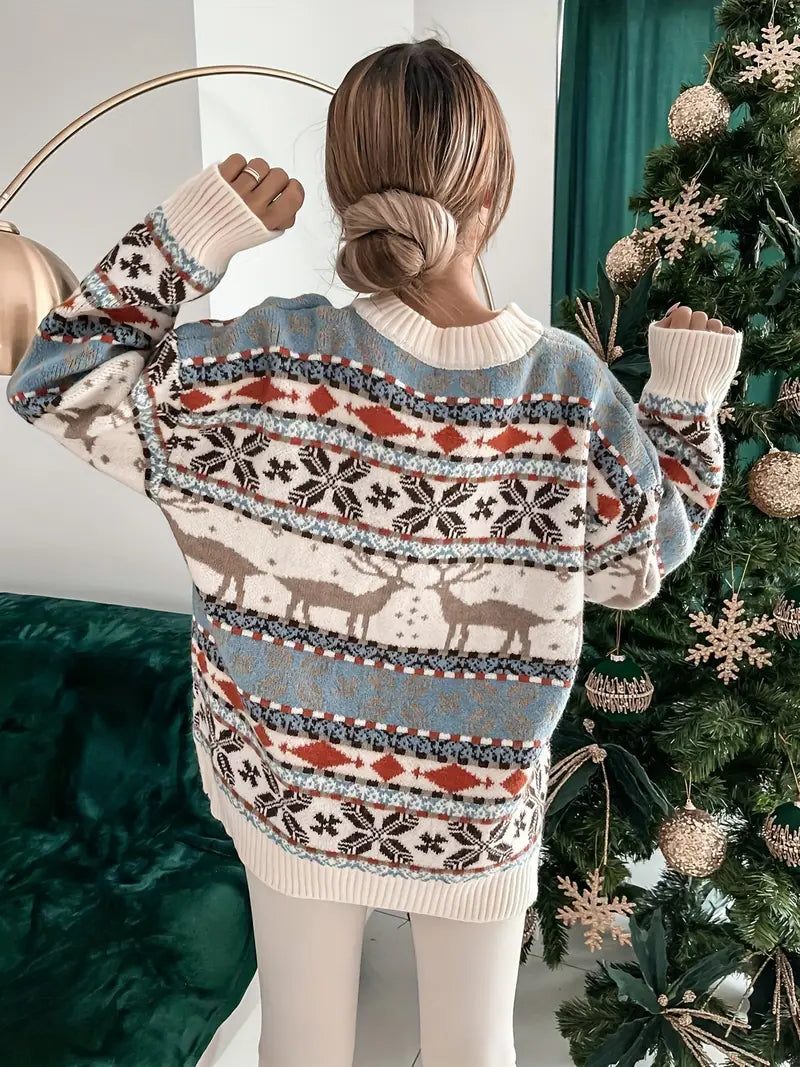 Imogen | Women's Fair Isle Reindeer Christmas Sweater