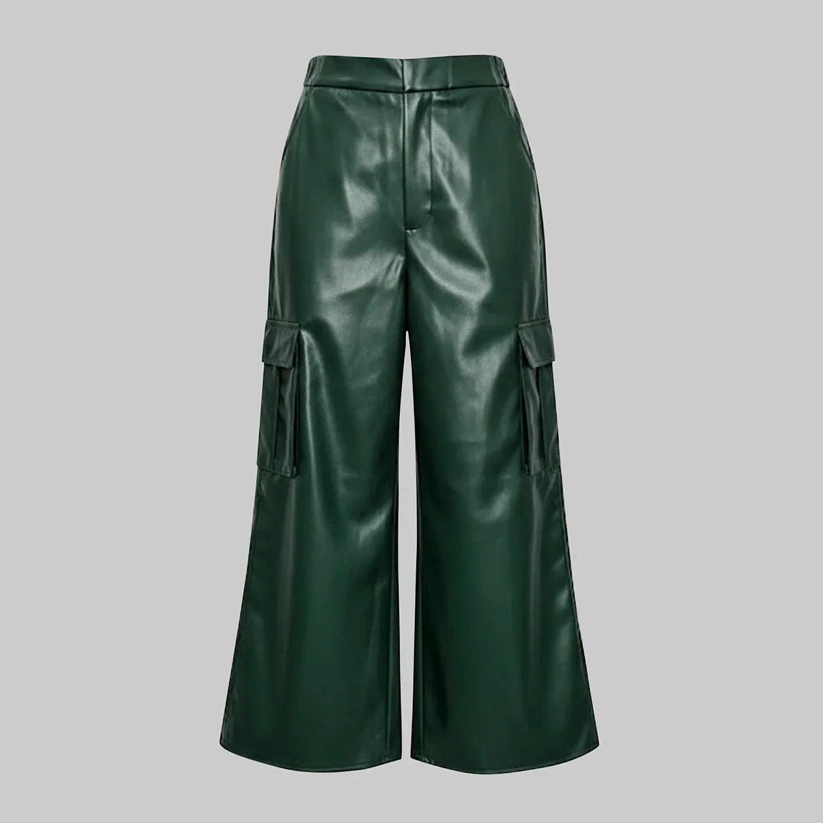 Greta | Women's High-Waisted Cropped Wide-Leg Cargo Pants