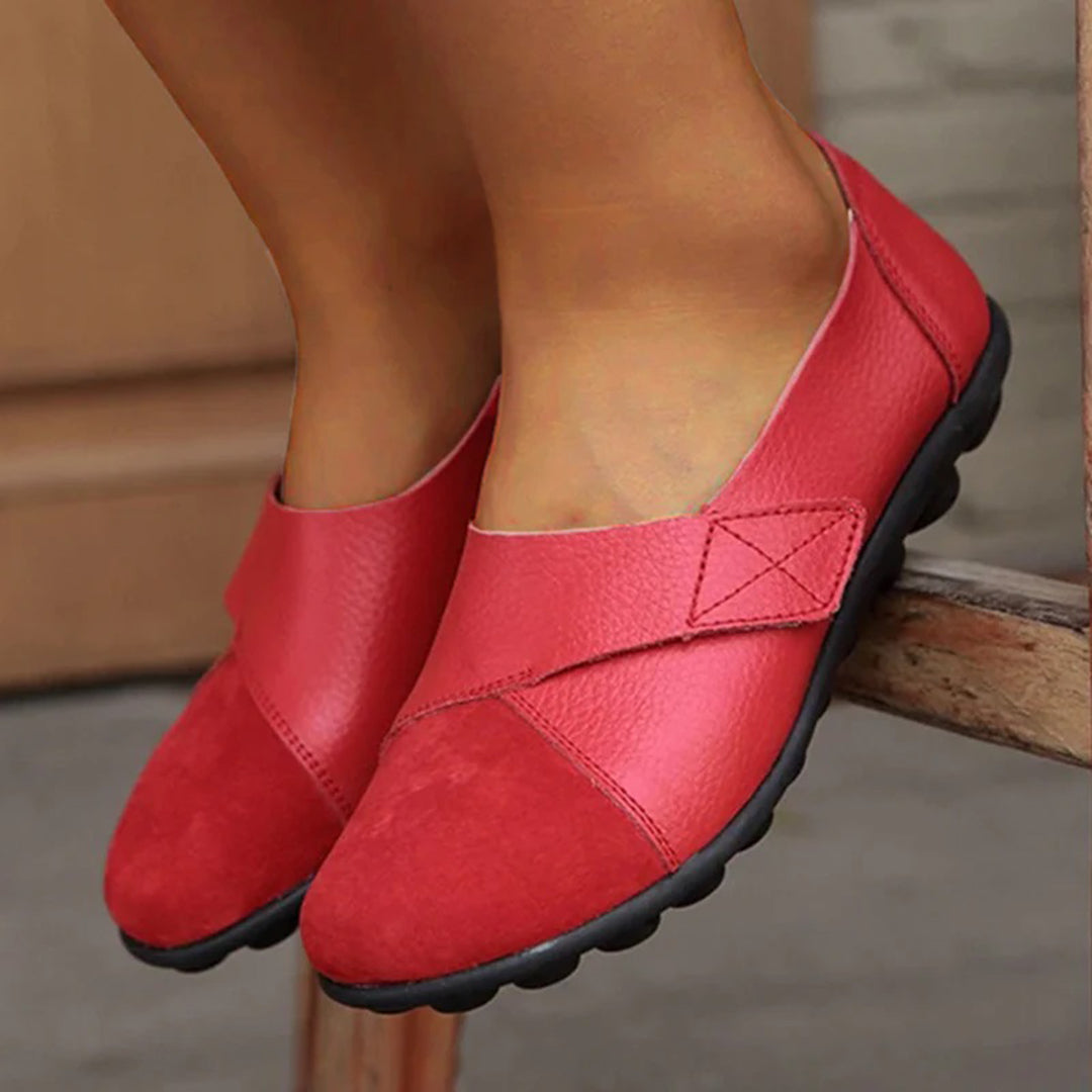 Soraya | Women's Contrast-Toe Slip-On Leather Loafers