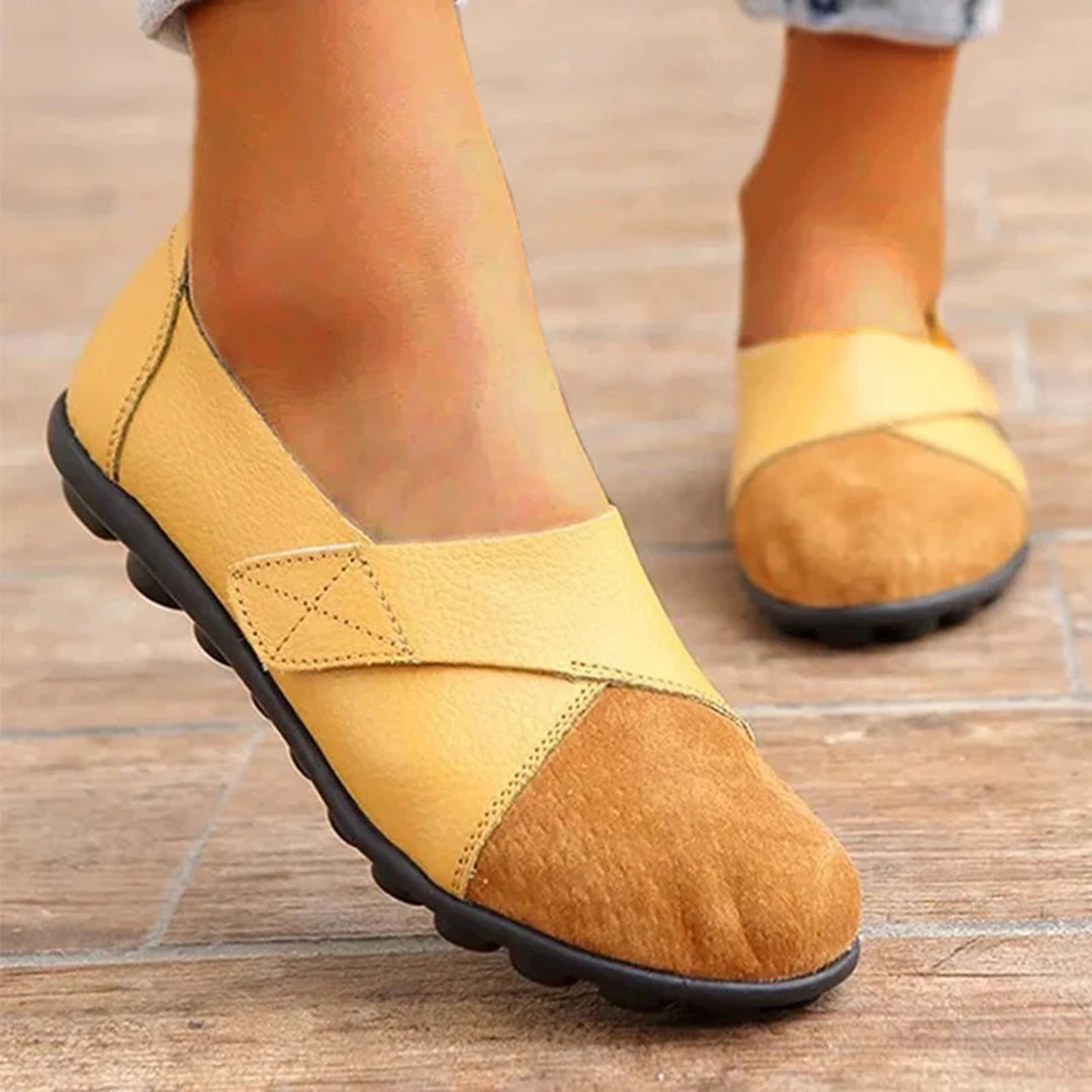 Soraya | Women's Contrast-Toe Slip-On Leather Loafers