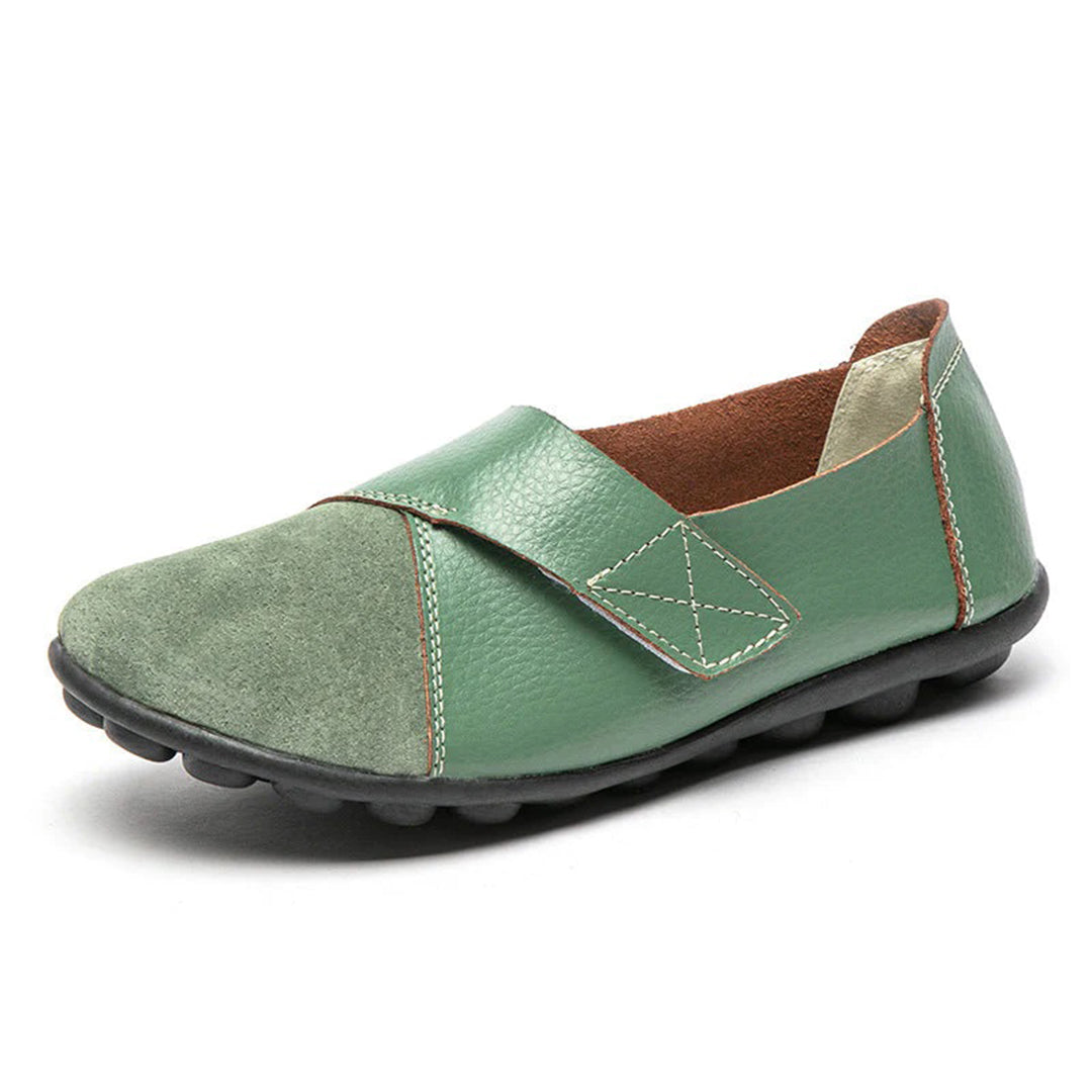 Soraya | Women's Contrast-Toe Slip-On Leather Loafers