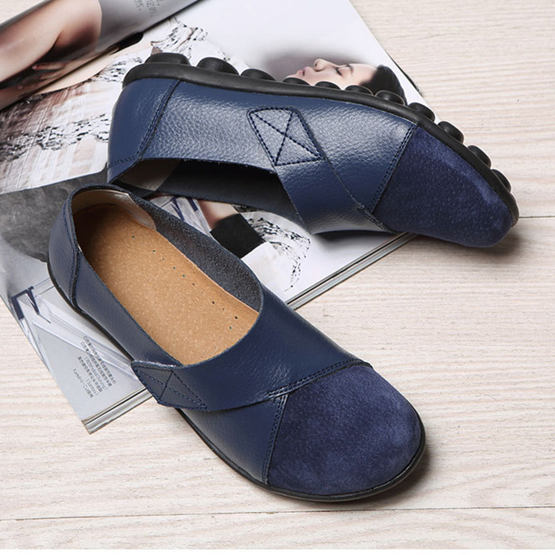 Soraya | Women's Contrast-Toe Slip-On Leather Loafers