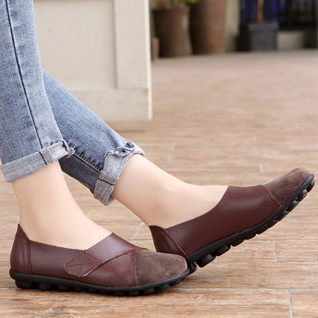 Soraya | Women's Contrast-Toe Slip-On Leather Loafers