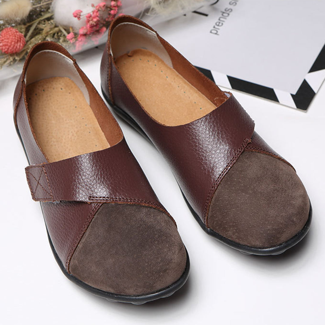Soraya | Women's Contrast-Toe Slip-On Leather Loafers