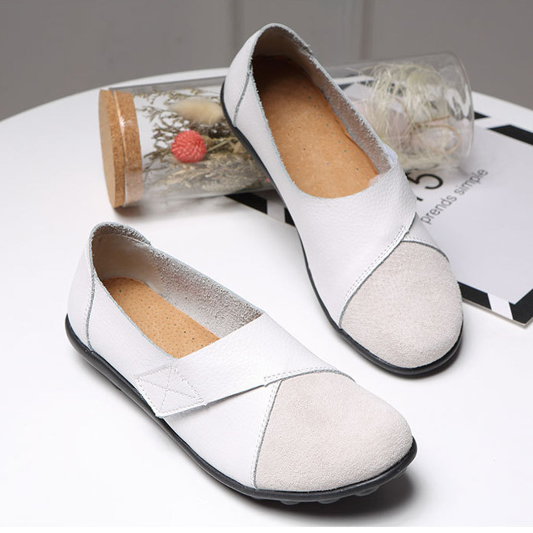 Soraya | Women's Contrast-Toe Slip-On Leather Loafers