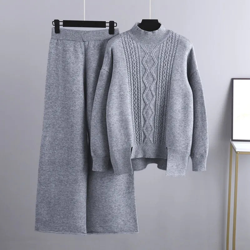 Linnea | Women's Cable-Knit Two-Piece Lounge Set