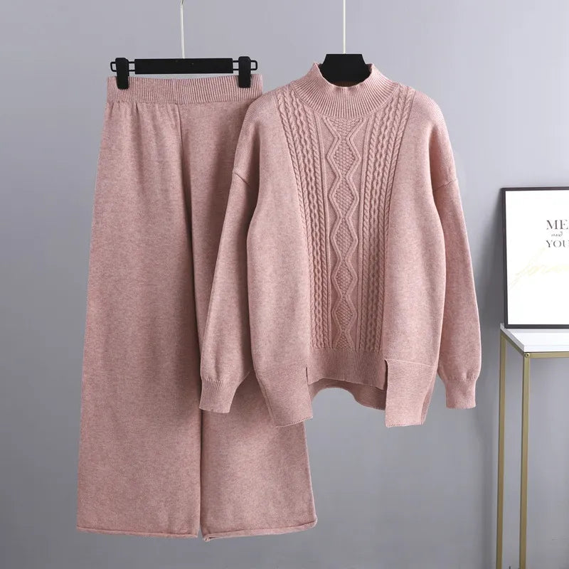 Linnea | Women's Cable-Knit Two-Piece Lounge Set