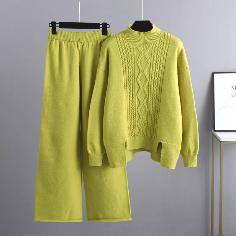 Linnea | Women's Cable-Knit Two-Piece Lounge Set