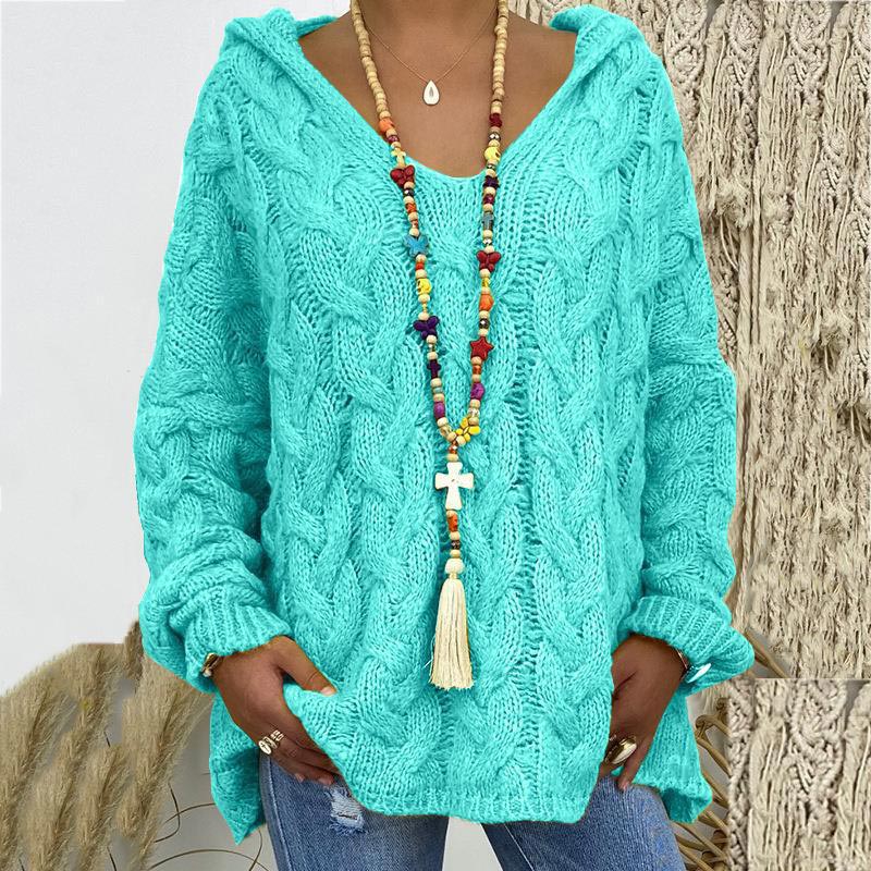Seraphina | Women's Hooded Cable-Knit Sweater