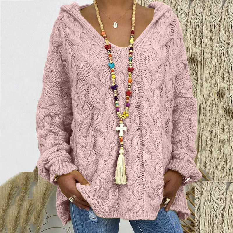 Seraphina | Women's Hooded Cable-Knit Sweater